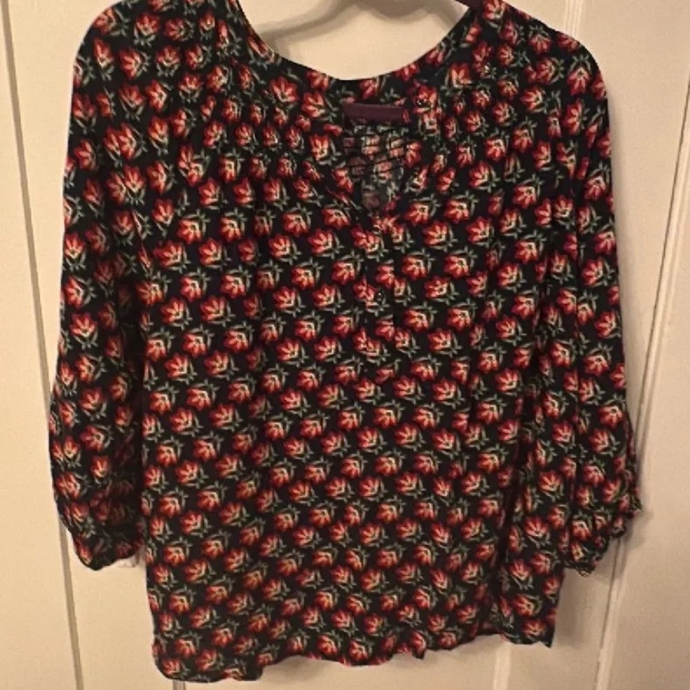 Blue/ red floral